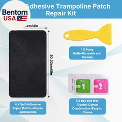 Self-Adhesive Trampoline Patch Repair Kit, 4 Rectangular Trampoline Repairing Te