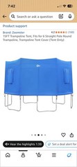 Zoomster 15ft Trampoline Tent for Kids (Tent Only)