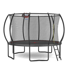 YC 12FT Trampoline for Kids and Adult Large Outdoor Trampoline Basketball Hoop