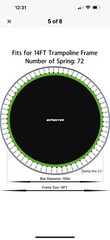 Zoomster 14ft Trampoline Replacement Mat Only. New Open Box. NOT Used. Brand New