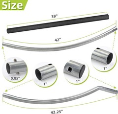 Jumpzylla Enclosure Pole Set – Durable Galvanized Steel Replacement for 8ft-1…