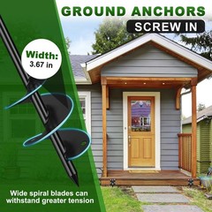 17” Heavy-Duty Ground Anchor, 6 Pcs Multi-Purpose Trampoline Stakes,Mobile H…