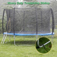 Heavy Duty Trampoline Wind Stakes – 8PCS Galvanized Steel Ground Anchors
