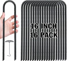 Heavy Duty Trampoline Stakes – 12/16″ U-Shaped Ground Anchors, 8mm Steel Wind St