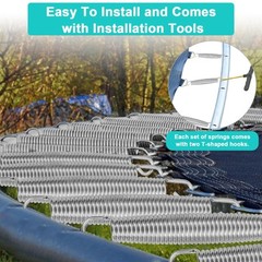 24 Pcs Trampoline Springs – 5.5in Heavy Duty Trampoline Springs with 2 T-Hook…