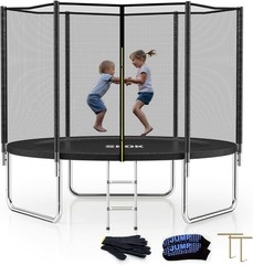 Trampoline for Kids,400LBS Outdoor Trampoline with Net-ASTM Approved Trampoli…