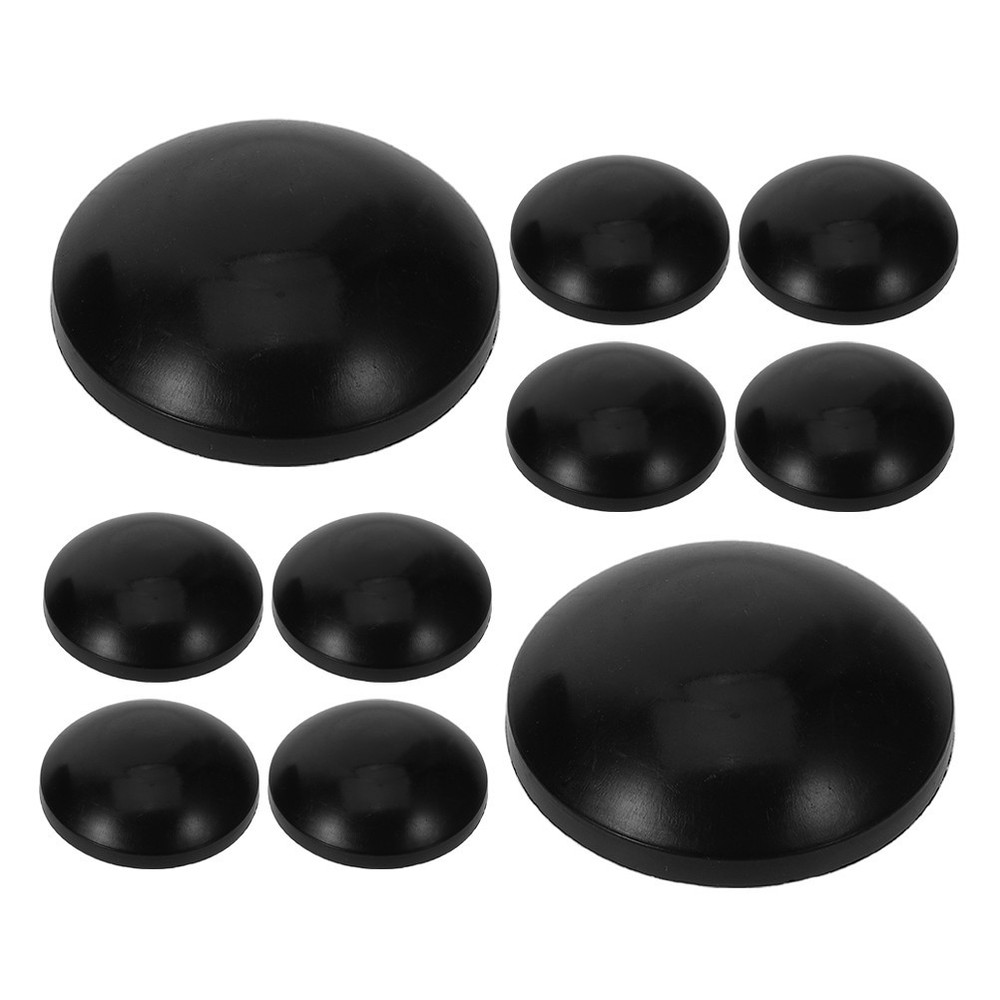 10Pcs Reusable Black Rubber Rod End Caps Trampoline Leg Safety Covers for Kids