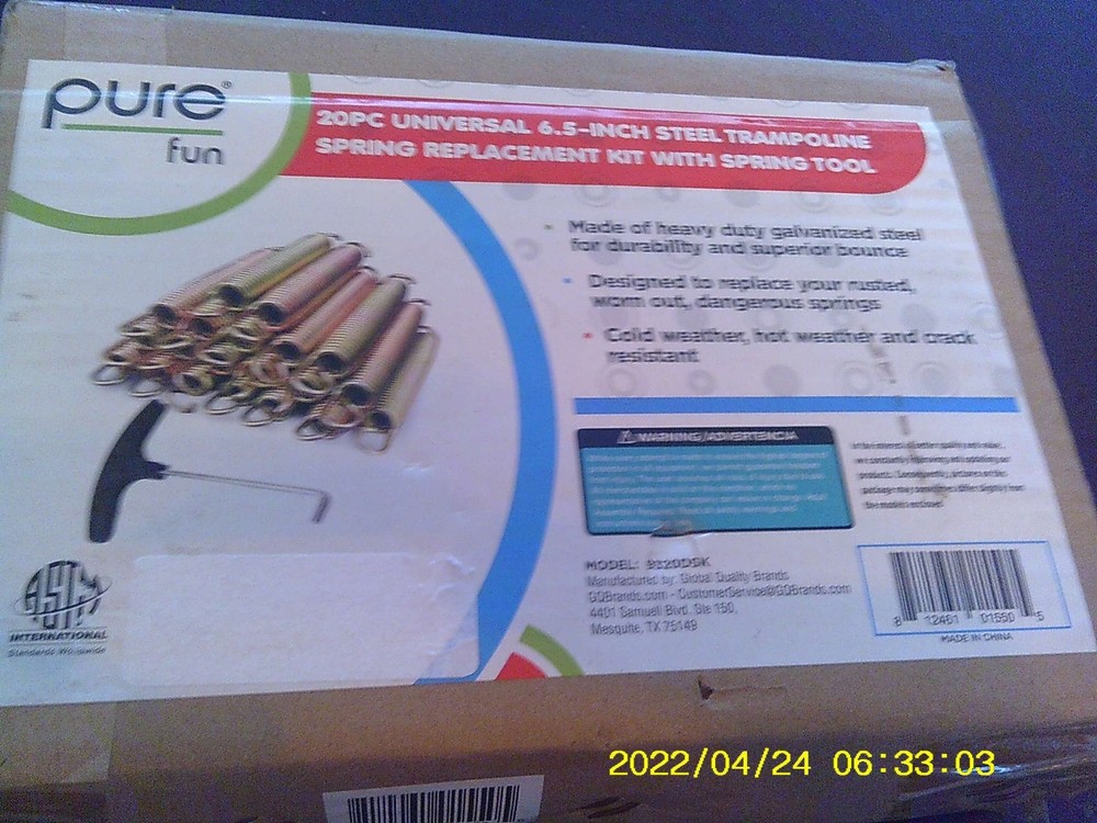Pure Fun 20 Piece 6.5 Inch Trampoline Springs 9320DSK