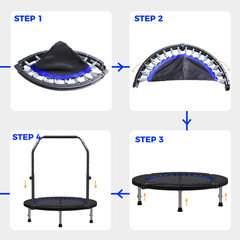 40″/48″ Rebounder Trampoline for Adults Mini Trampoline for Adults and Kids Exer