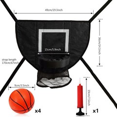 Trampoline Basketball Hoop Children Soft Basketball Hoop Attachment With Ball