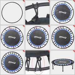 40″-48″ Silent Mini Trampoline Fitness Trampoline Bungee Rebounder Jumping Cardi