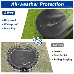 Waterproof Mini Trampoline Cover 40 Inch – Fitness Protection for Adults – Black