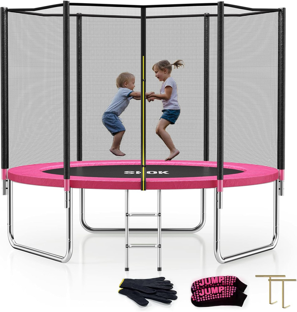 Trampoline for Kids,400Lbs Outdoor Trampoline with Net-Astm Approved Trampoline