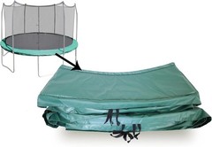 Weather-Resistant 12 Foot Trampoline Spring Pad – Safety Tested Green PVC
