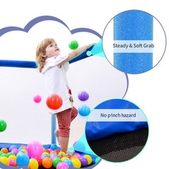 55” Toddlers Trampoline w/ Safety Enclosure Net and Balls Kids Mini Trampoline
