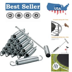 6 Pack Heavy-Duty Trampoline Springs with Unique T-Hook – Enhance Your Bounce!