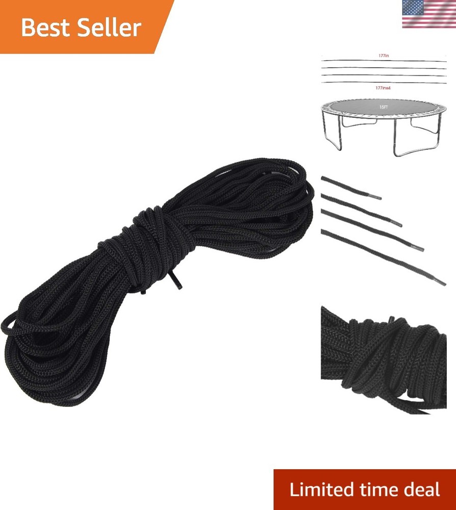 Trampoline Net Cords in Black – 4-Piece Set for Safety & Stability