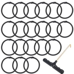 20Pcs Trampoline Replacement Bungee Cords, Black Elastic Trampoline Ropes with