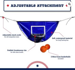 Botabee Trampoline Basketball Hoop & Mini Balls | Waterproof & Safe Dunking NEW