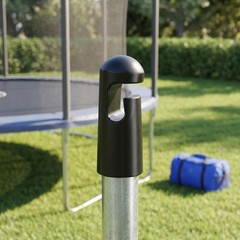 6Pcs Reusable Black Trampoline Pole Caps Durable Plastic Replacement Covers