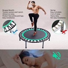 40″ Bungee Rebounder Trampoline Fitness Exercise Adults Kids Jump Fun Green New