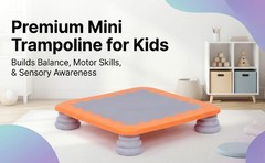 Orange Mini Trampoline For Kids Sensory Trampoline Bouncing Board With Non IYZN