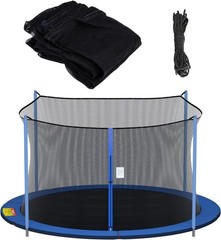 Round Trampoline Replacement Safety Net for 6 Straight Poles | UV-Resistant, …