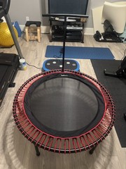 Bellicon 49″ RED Trampoline Rebounder Foldable Legs, T-bar