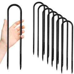 8 Pack Trampoline Stakes Anchors High Wind, 12 Inches Tent Stakes Heavy Duty,…