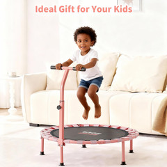 SPORTSOUL 36” Mini Trampoline for Kids 3-6, Foldable & Spring-Free, Small Toddl