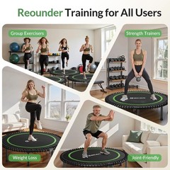450/550LBS Mini Rebounder Trampoline for Adults, 40″/48″ Foldable Fitness Tra…