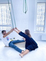 Premium cords-expanders for fitness. Healthy family. Additional expander cords