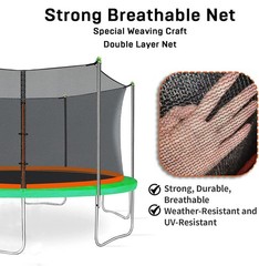 Red de seguridad redonda de repuesto para trampolín de 3,6 a 4,5 metros US NUEVO