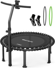 BCAN BT4 38/40″ Bungee Workout Rebounder Trampoline for Adults, Pre-Assembled