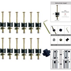 12 Pack Trampoline Replacement Bolts – 3.74″ Long Pole Screws & Gap Spacers Kit
