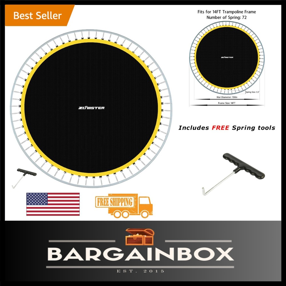 High-Performance Trampoline Mat for 14FT Round Trampolines, 8 Rows of Stitching