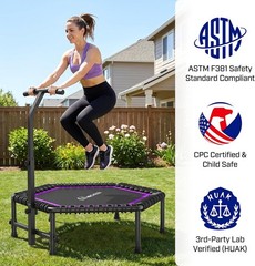 50” Trampoline-Fitness Rebounder for Adult-Indoor/Home