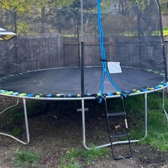 Gardenature Trampoline Ladder, 3-Steps with Horizontal Wide Steps,Universal H