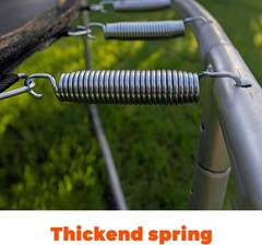 72 Pieces Trampoline Springs Replacement with T-Hook Heavy Duty Stainless Steel