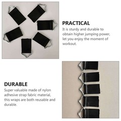 20Pcs Reusable Trampoline Triangle Rings Steel Buckles with Nylon Straps Black