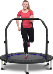 Hyd-Parts 40″ 48″ Mini Trampoline for Adults and Kids Exercise Rebounder with Ad