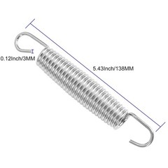 40 Pack 5.5″ Galvanized Steel Trampoline Springs with T Hook