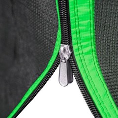 Sturdy and Durable 16FT Trampoline with Rust-Resistant Steel 4-Step Ladder Green