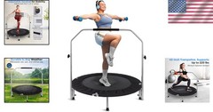 40” Foldable Mini Trampoline for Adults – Compact Fitness Rebounder for 330lbs
