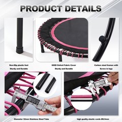 40″ Mini Fitness Exercise Rebounder Trampoline for Adult Indoor/Garden Workout