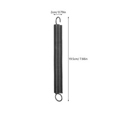 2Pcs Heavy Duty Metal Hooked Extension Springs for Mechanical Use Dark Grey