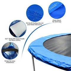 Safety Pad Spring Round Frame Pad Cover Replacement for 12FT Trampoline Blue
