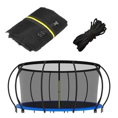 Trampoline Net Replacement Safety Enclosure Net with Zippers 10 FT / 6 poles