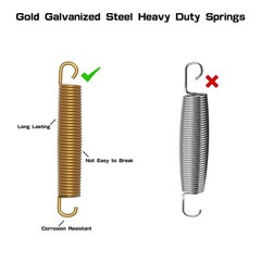 ACWARM HOME 20pcs Trampoline Springs 6.5 Inch Heavy Duty Galvanized Steel High