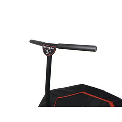50 In. Hexagonal Fitness Trampoline with Handlebar, Red